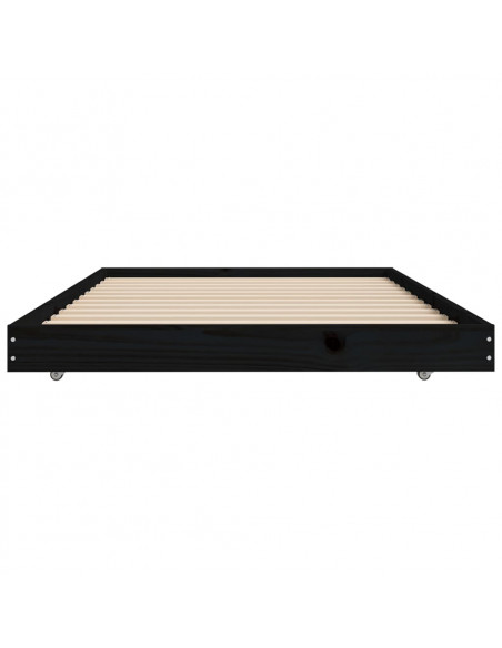 Giroletto Nero 75x190 cm in Legno Massello di Pino