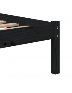 Giroletto Nero 75x190 cm Small Single in Legno Massello