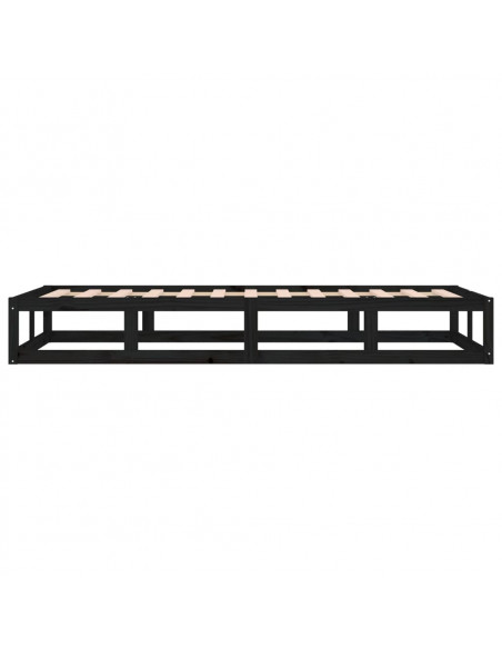 Giroletto Nero 75x190 cm Small Single in Legno Massello