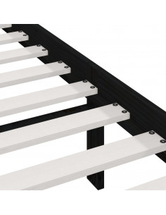 Giroletto Nero 75x190 cm Small Single in Legno Massello di Pino