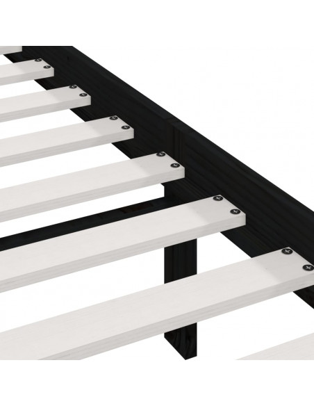 Giroletto Nero 75x190 cm Small Single in Legno Massello di Pino