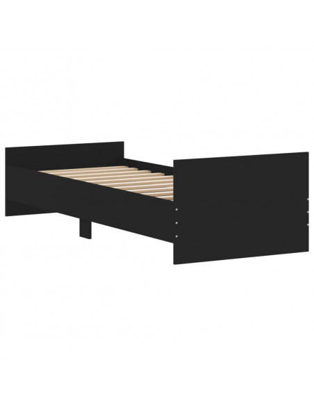 Giroletto Nero 75x190 cm Small Single in Legno Multistrato