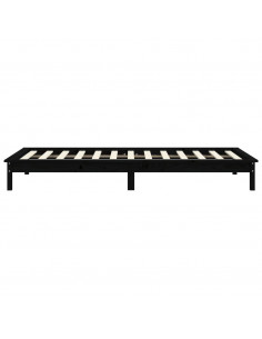 Giroletto Nero 90x200 cm in Legno Massello di Pino