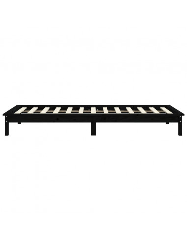 Giroletto Nero 90x200 cm in Legno Massello di Pino