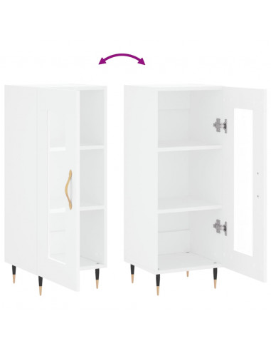 Credenza Bianca 34,5x34x90 cm in Legno Multistrato