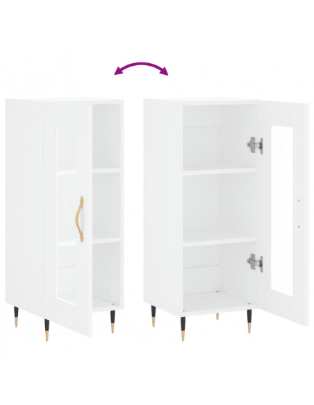 Credenza Bianca 34,5x34x90 cm in Legno Multistrato