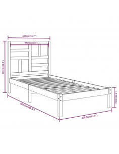 Giroletto Nero in Legno Massello 100x200 cm