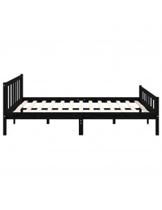 Giroletto Nero in Legno Massello 120x200 cm