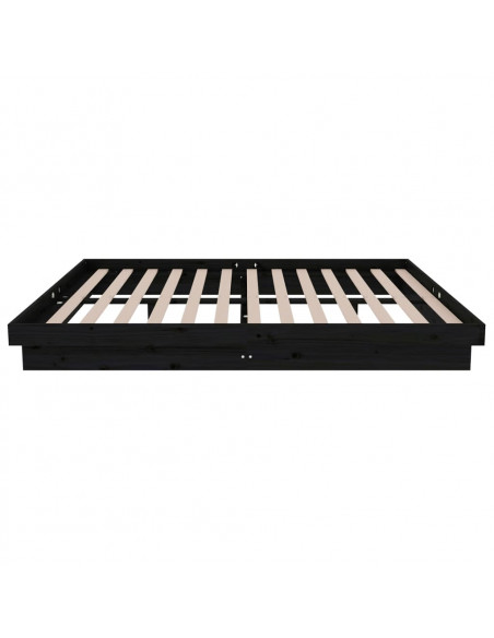 Giroletto Nero in Legno Massello 135x190 cm Double