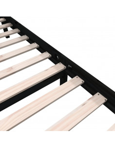 Giroletto Nero in Legno Massello 135x190 cm Double