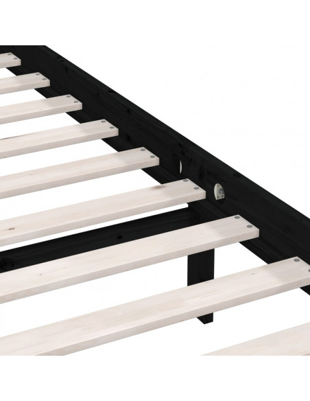 Giroletto Nero in Legno Massello 135x190 cm Double