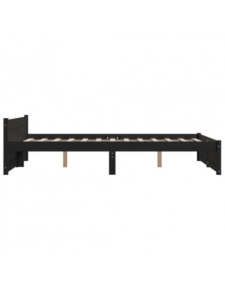 Giroletto Nero in Legno Massello 135x190 cm Double