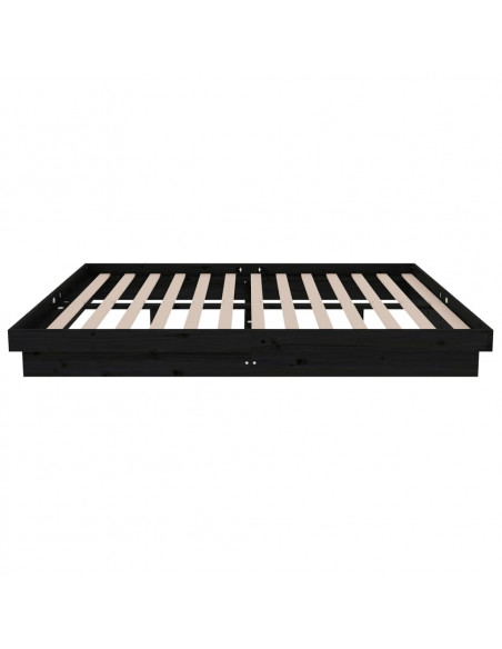 Giroletto Nero in Legno Massello 140x190 cm