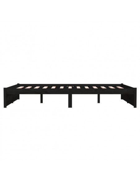 Giroletto Nero in Legno Massello 140x190 cm