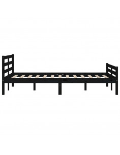 Giroletto Nero in Legno Massello 140x190 cm