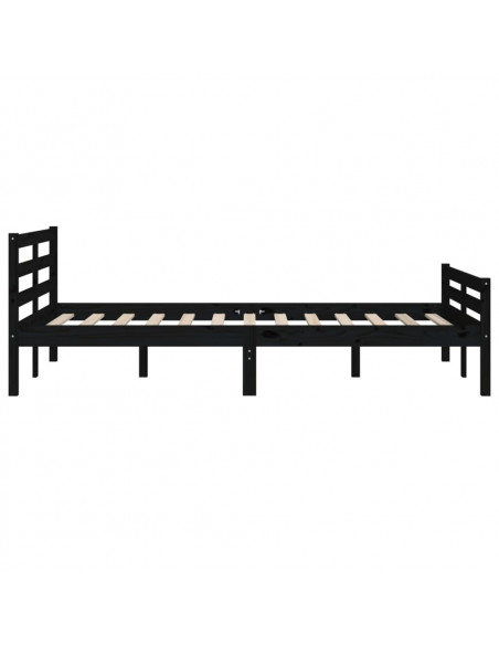 Giroletto Nero in Legno Massello 140x190 cm