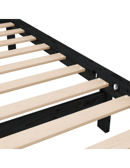 Giroletto Nero in Legno Massello 140x190 cm