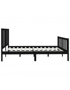 Giroletto Nero in Legno Massello 200x200 cm