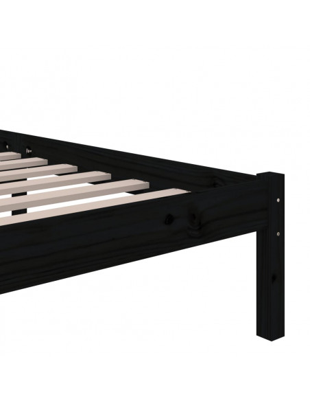 Giroletto Nero in Legno Massello 90x200 cm