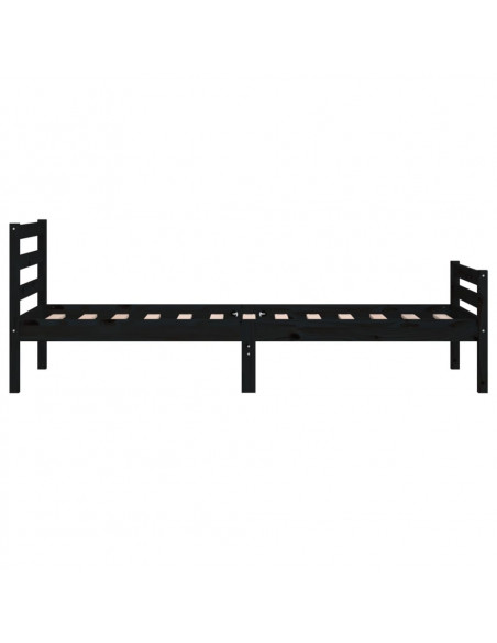Giroletto Nero in Legno Massello 90x200 cm