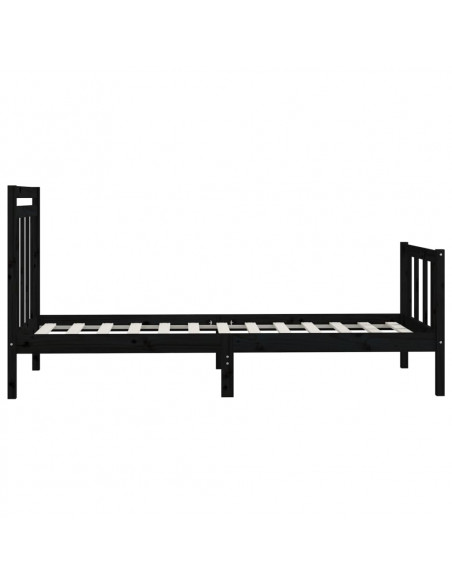 Giroletto Nero in Legno Massello di Pino 100x200 cm