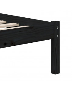 Giroletto Nero in Legno Massello di Pino 100x200 cm