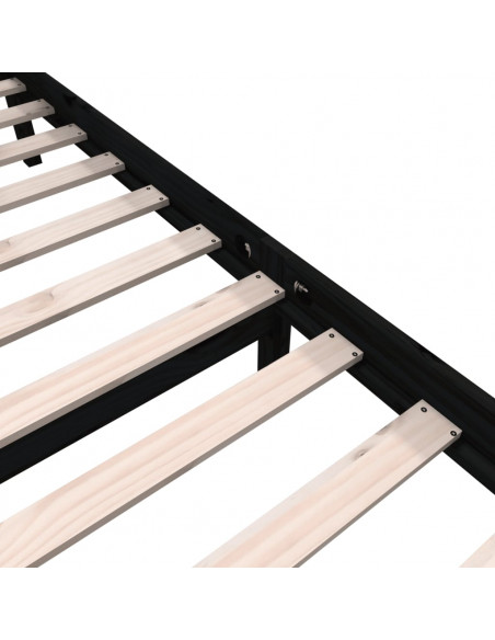 Giroletto Nero in Legno Massello di Pino 140x190 cm