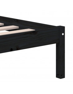 Giroletto Nero in Legno Massello di Pino 140x190 cm