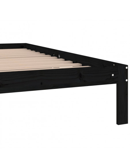 Giroletto Nero in Legno Massello di Pino 200x200 cm