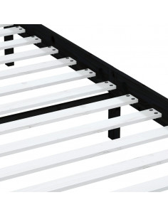 Giroletto Nero in Legno Massello di Pino 200x200 cm