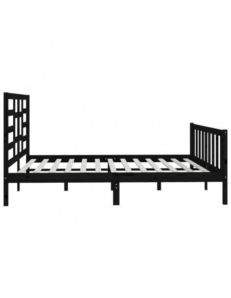 Giroletto Nero in Legno Massello di Pino 200x200 cm