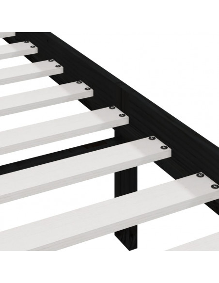 Giroletto Nero in Legno Massello di Pino 200x200 cm