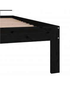 Giroletto Nero in Legno Massello di Pino 90x200 cm