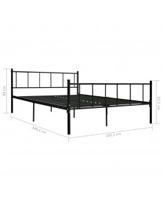 Giroletto Nero in Metallo 180x200 cm