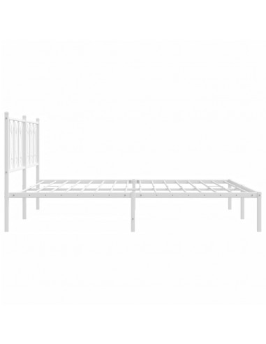 Giroletto con Testiera Metallo Bianco 180x200 cm