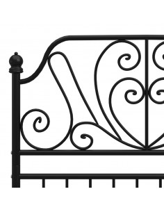 Giroletto Nero in Metallo 90x200 cm