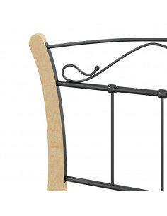 Giroletto Nero in Metallo 90x200 cm