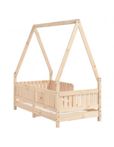 Giroletto per Bambini 70x140 cm in Legno Massello di Pino