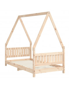 Giroletto per Bambini 80x160 cm in Legno Massello di Pino