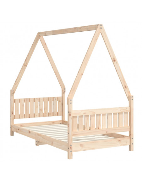 Giroletto per Bambini 80x160 cm in Legno Massello di Pino