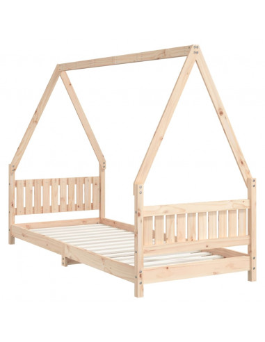 Giroletto per Bambini 80x200 cm in Legno Massello di Pino