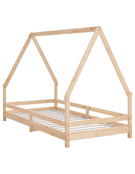 Giroletto per Bambini 90x190 cm in Legno Massello di Pino
