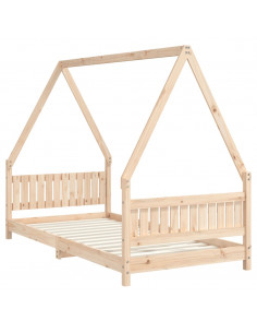 Giroletto per Bambini 90x190 cm in Legno Massello di Pino