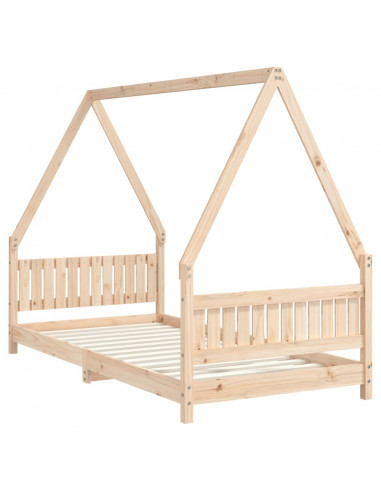 Giroletto per Bambini 90x190 cm in Legno Massello di Pino