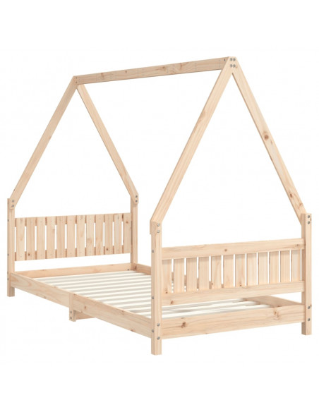Giroletto per Bambini 90x190 cm in Legno Massello di Pino