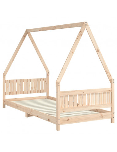 Giroletto per Bambini 90x200 cm in Legno Massello di Pino