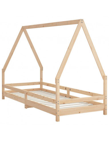 Giroletto per Bambini 90x200 cm in Legno Massello di Pino