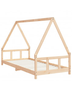 Giroletto per Bambini 90x200 cm in Legno Massello di Pino
