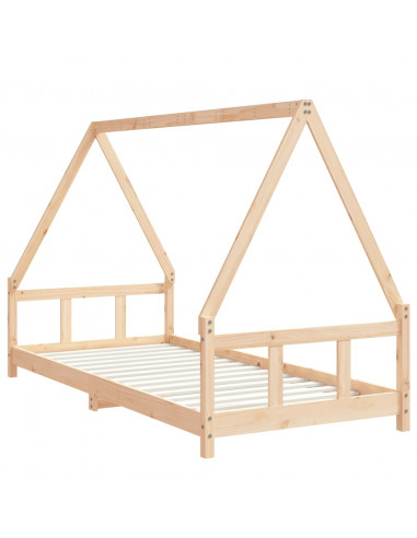 Giroletto per Bambini 90x200 cm in Legno Massello di Pino