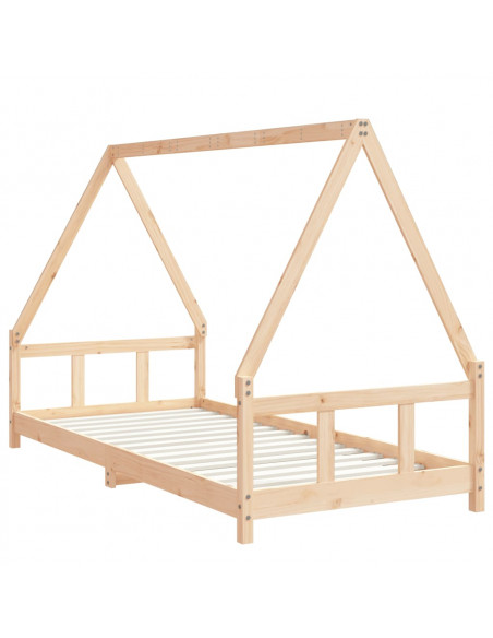Giroletto per Bambini 90x200 cm in Legno Massello di Pino